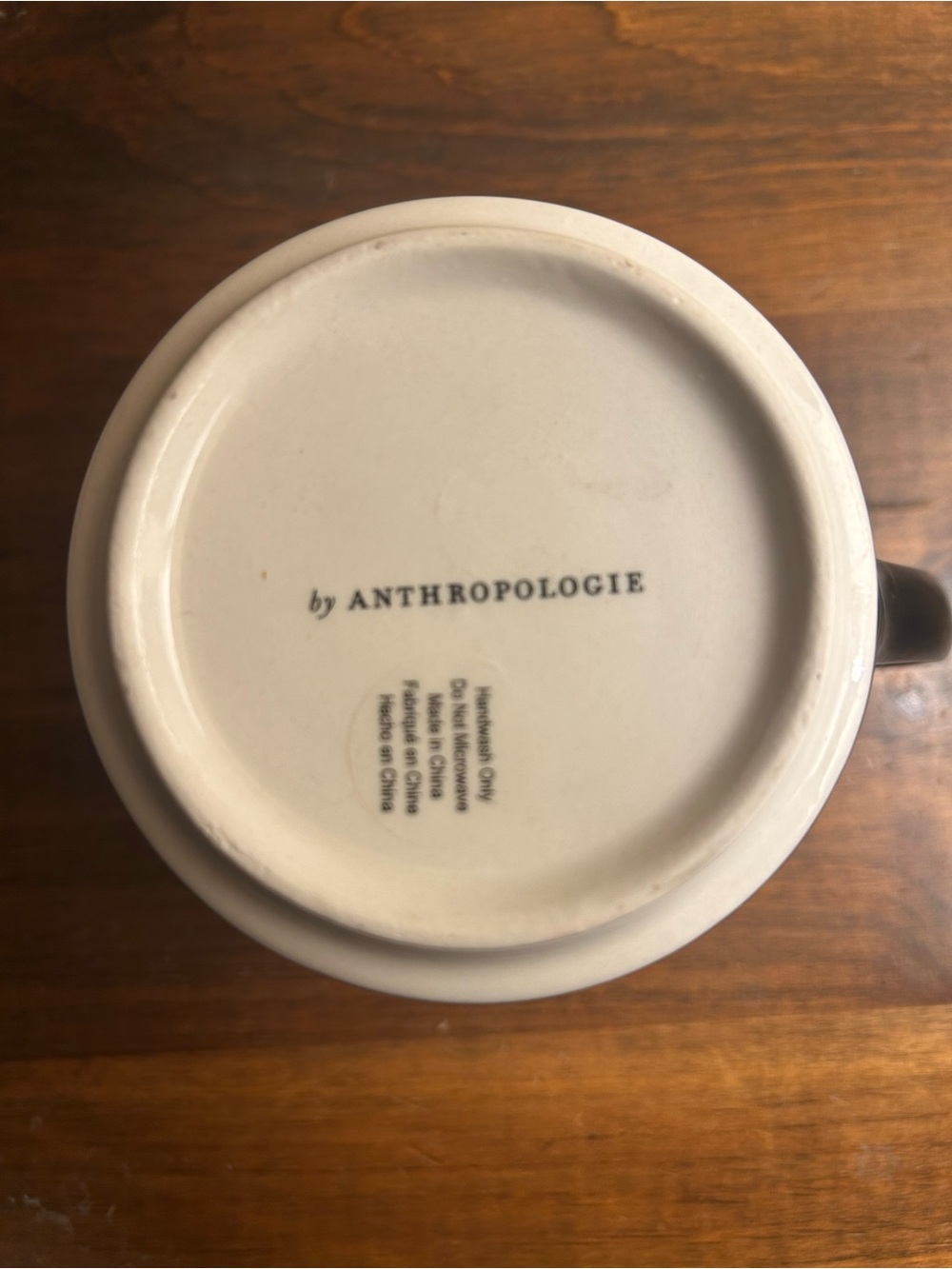 Anthropologie Mosaic Monogram Mug in Black and Gold - Picture 3 of 3
